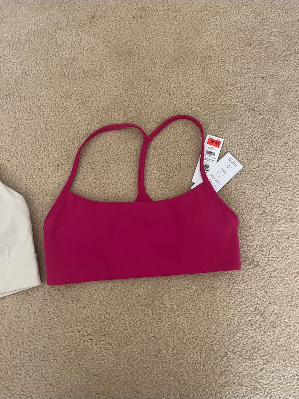 Garage set of Women's Pink and white Sports Bralette